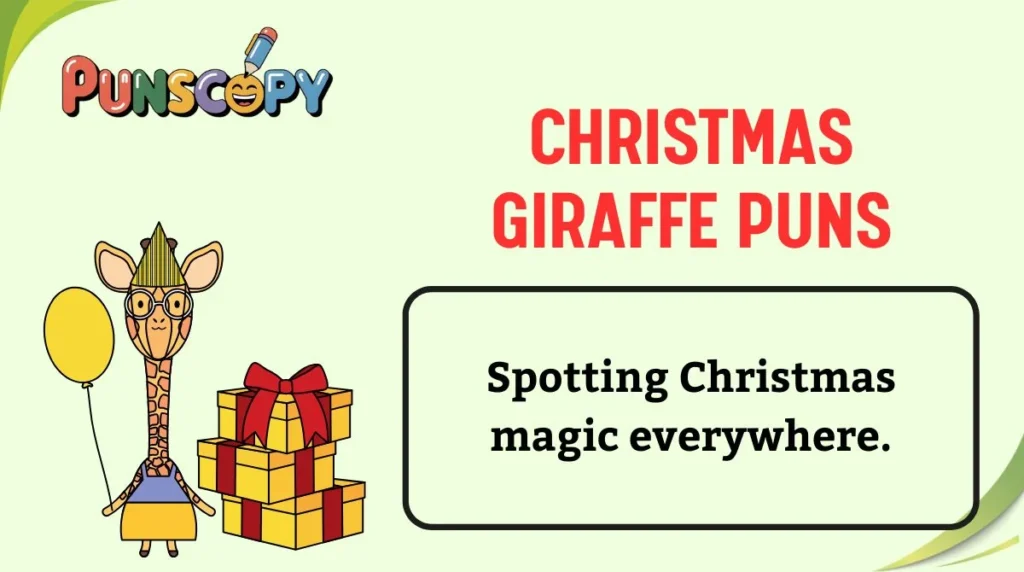 Christmas Giraffe Puns