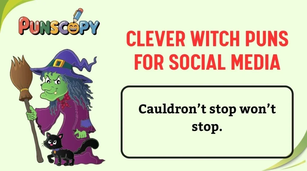 Clever Witch Puns for Social Media