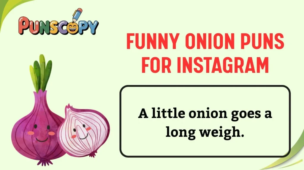 Funny Onion Puns for Instagram