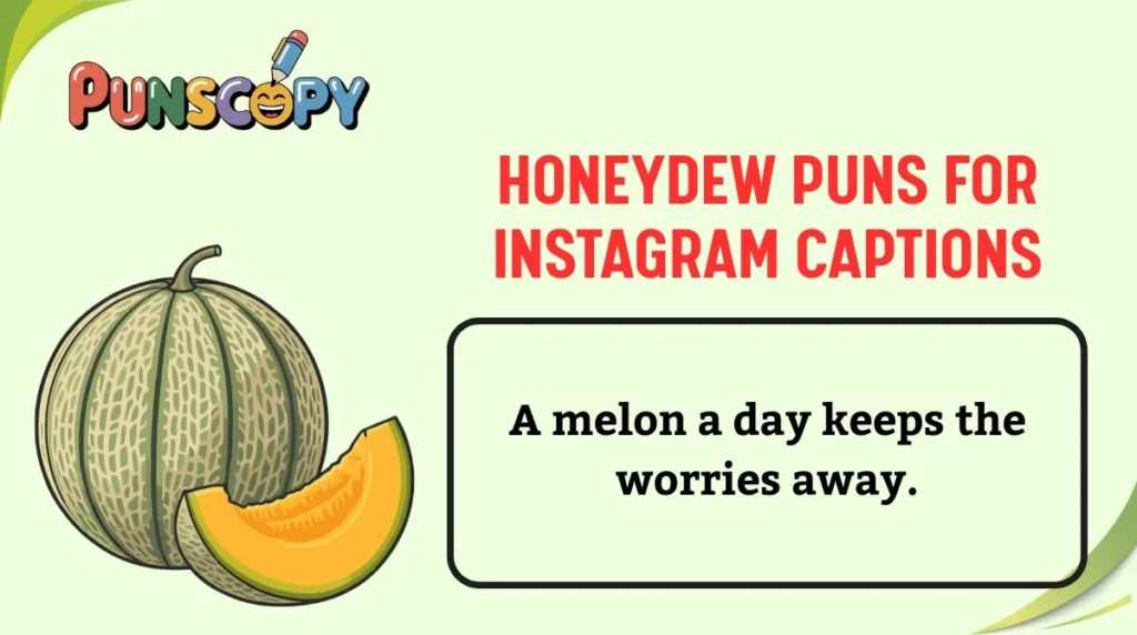 Honeydew Puns for Instagram Captions