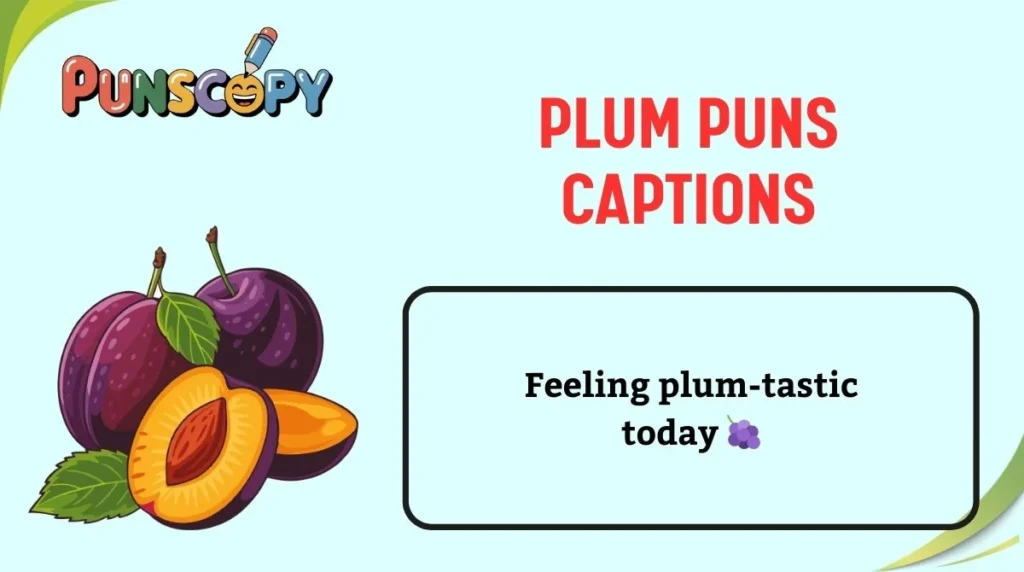 Plum Puns Captions