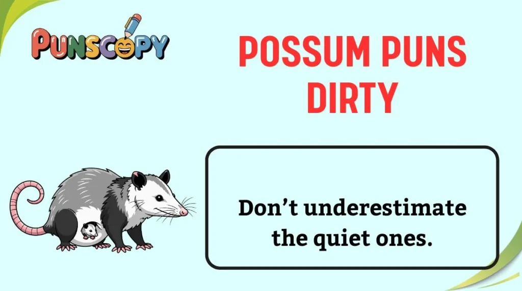 Possum Puns Dirty