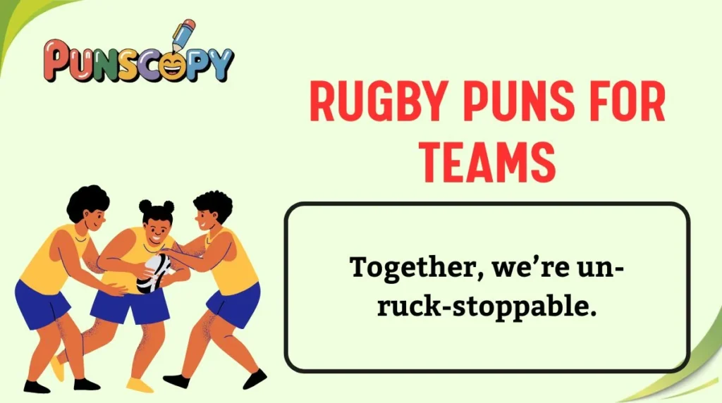 Rugby Puns for Teams
