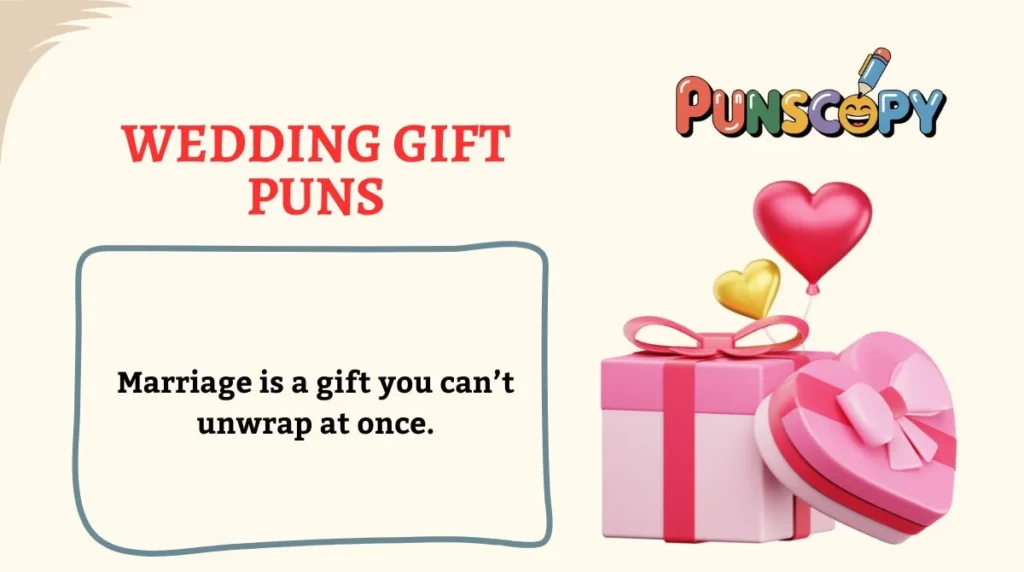 Wedding Gift Puns