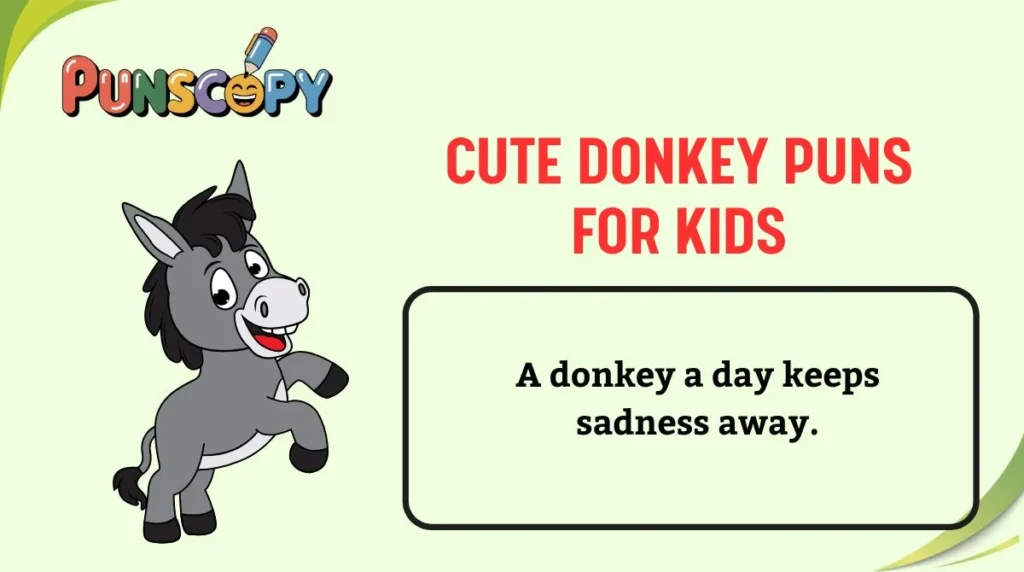 Cute Donkey Puns for Kids