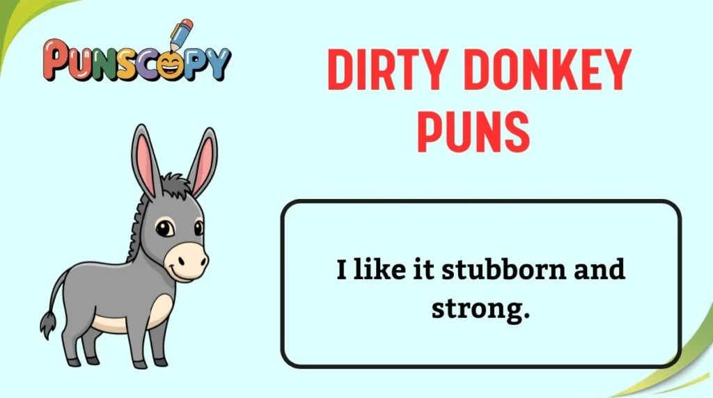 Dirty Donkey Puns