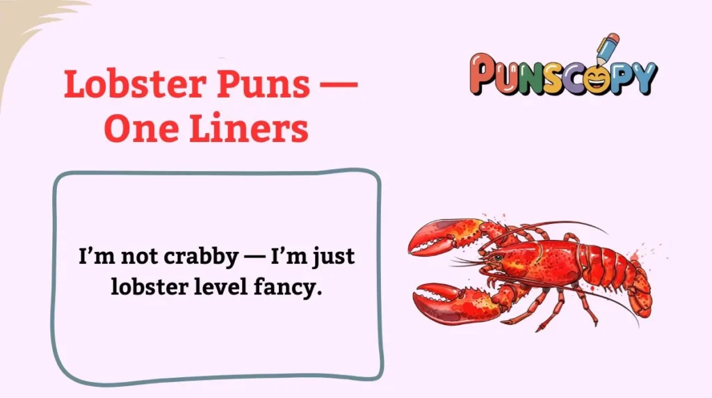 Lobster Puns — One Liners