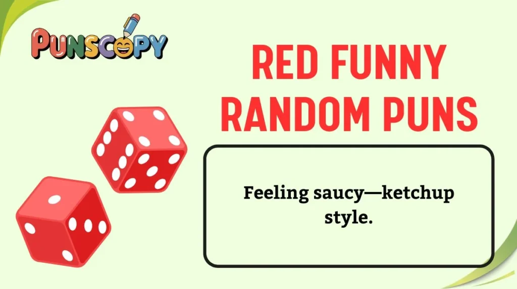 Red Funny Random Puns