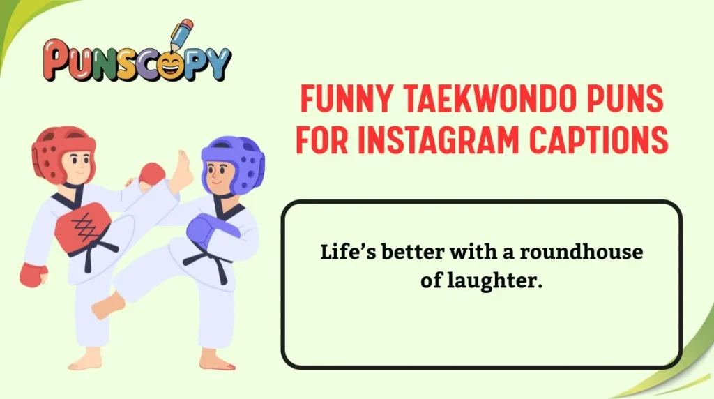 Funny Taekwondo Puns for Instagram Captions