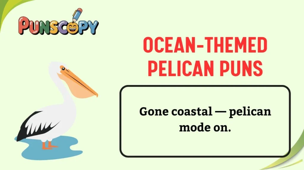Ocean-Themed Pelican Puns