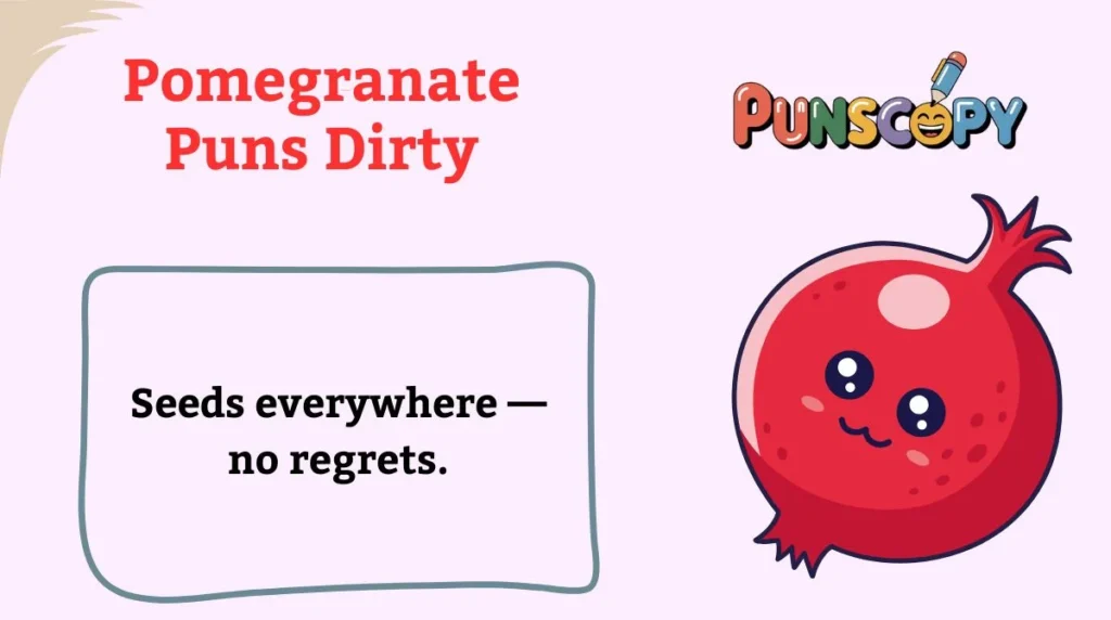 Pomegranate Puns Dirty