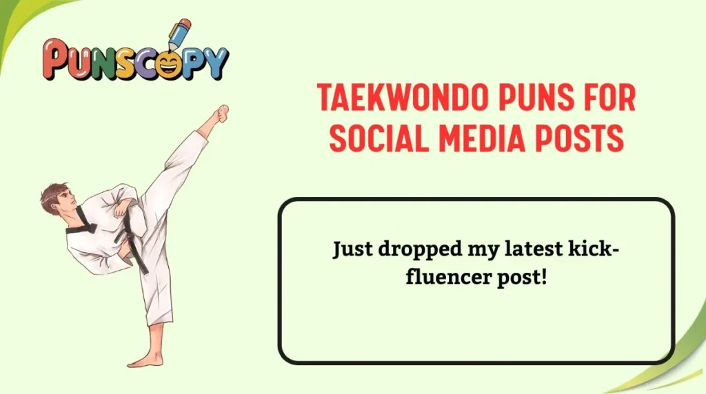 Taekwondo Puns for Social Media Posts