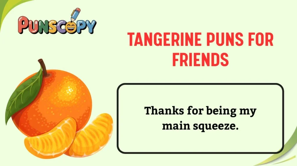 Tangerine Puns for Friends