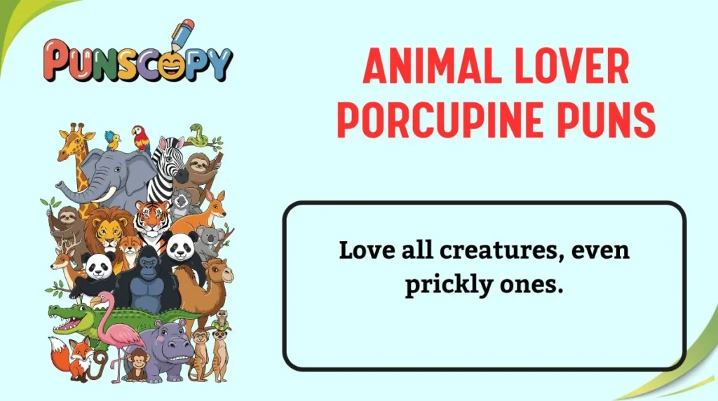 Animal Lover Porcupine Puns