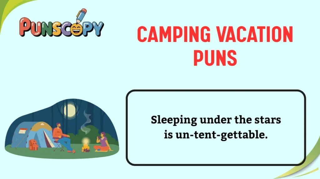 Camping Vacation Puns