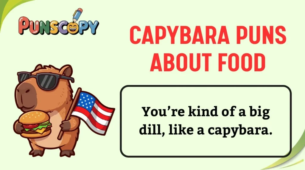Capybara Puns About Food