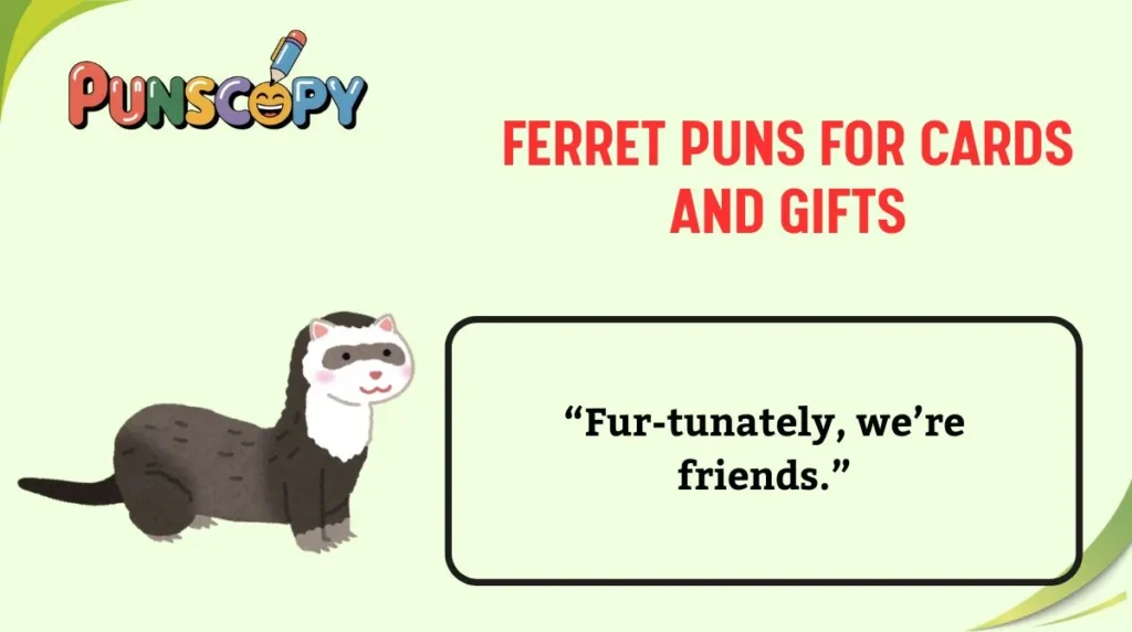 Ferret Puns for Cards and Gifts