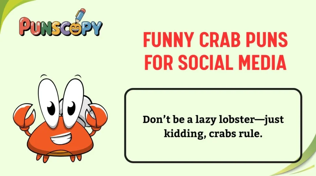 Funny Crab Puns for Social Media