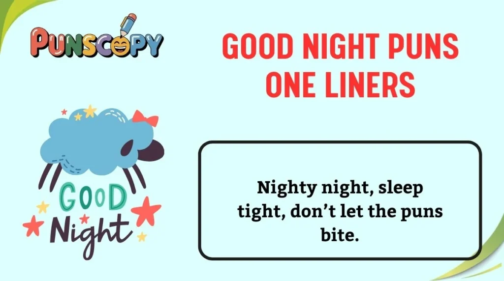 Good Night Puns One Liners