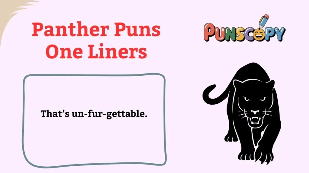 Panther Puns One Liners