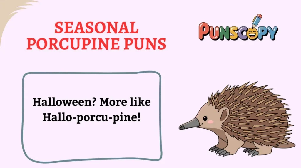 Seasonal Porcupine Puns
