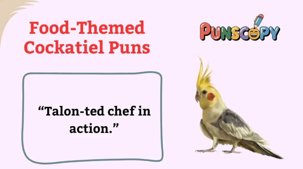 Food-Themed Cockatiel Puns