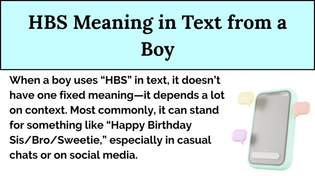 HBS Meaning in Text from a BoyHBS Meaning in Text from a Boy