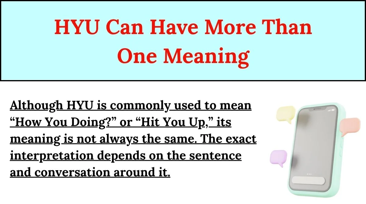 HYU Can Have More Than One Meaning