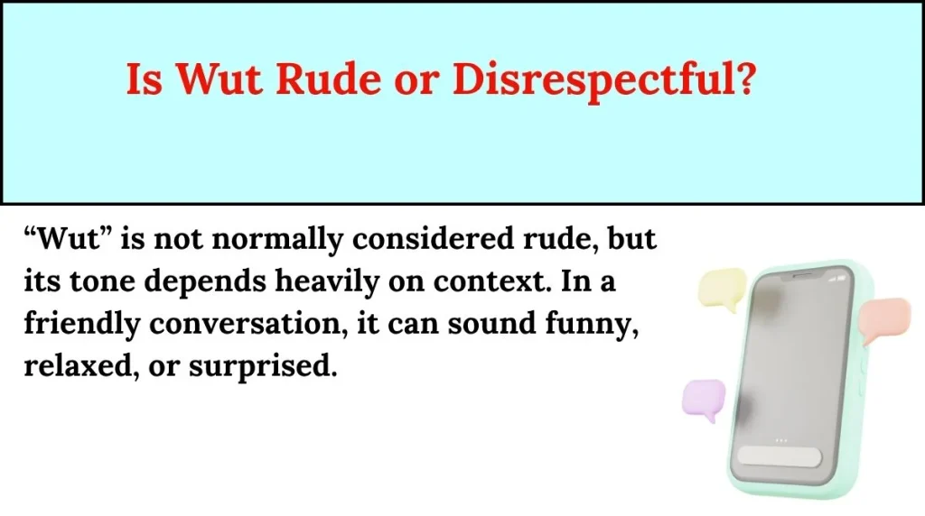 Is Wut Rude or Disrespectful?