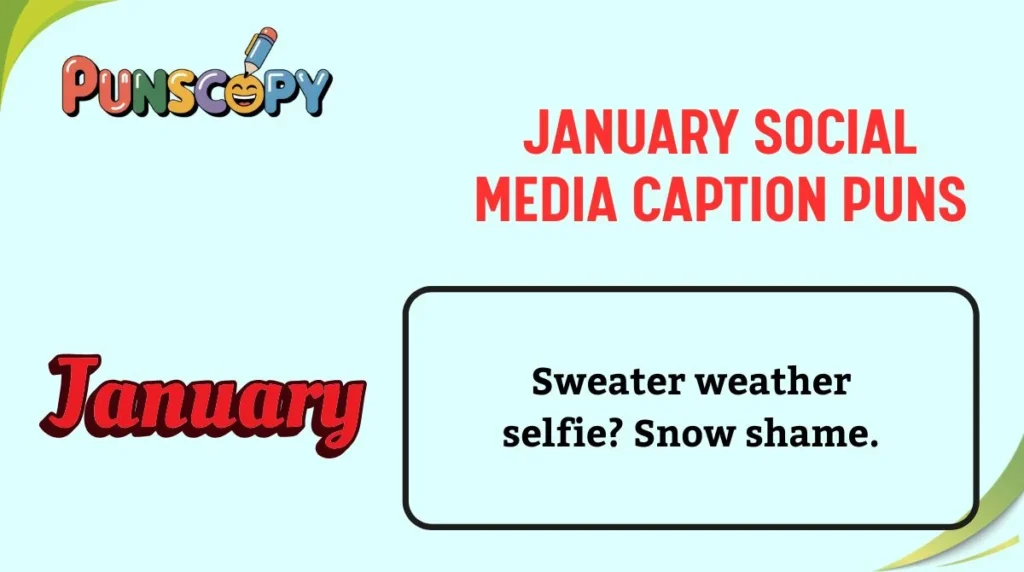 January Social Media Caption Puns