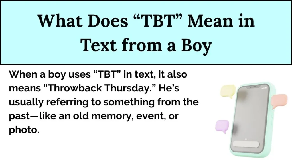 What Does “TBT” Mean in Text from a Boy