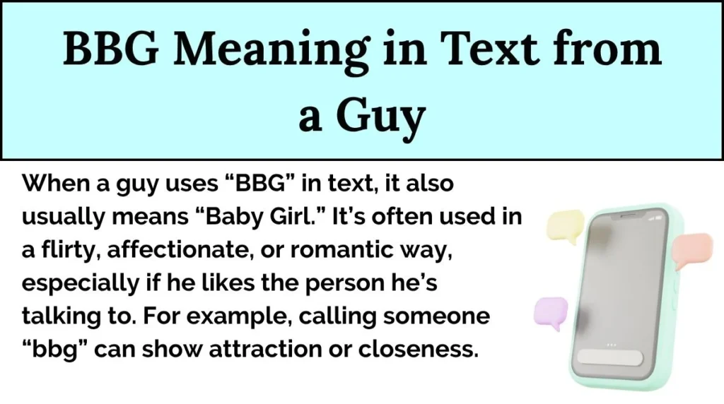 BBG Meaning in Text from a Guy