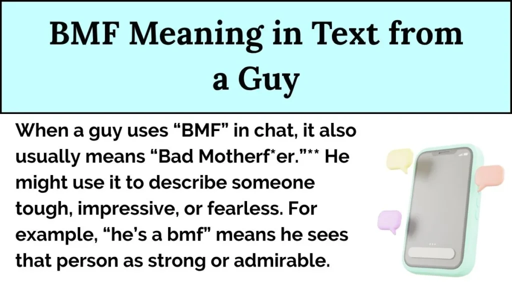 BMF Meaning in Text from a Guy