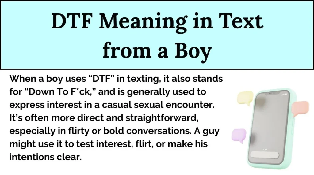DTF Meaning in Text from a Boy