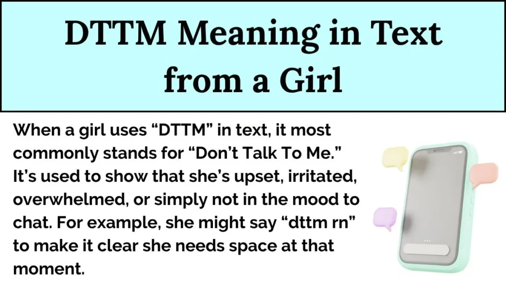 DTTM Meaning in Text from a Girl