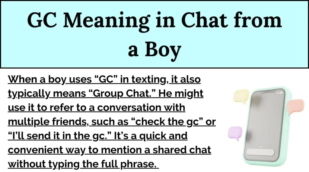 GC Meaning in Chat from a Boy
