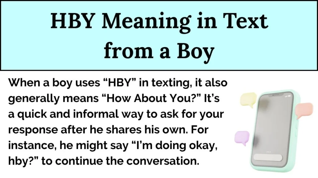 HBY Meaning in Text from a Boy