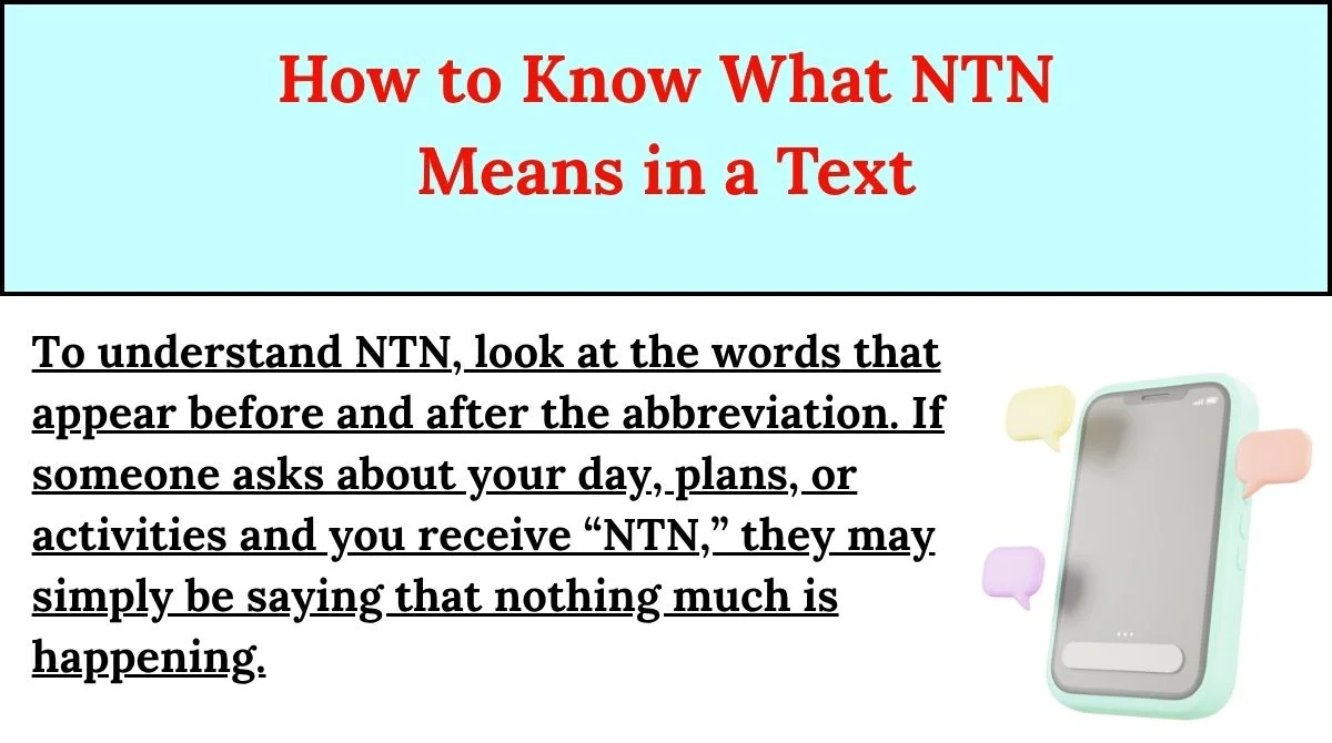 How to Know What NTN Means in a Text