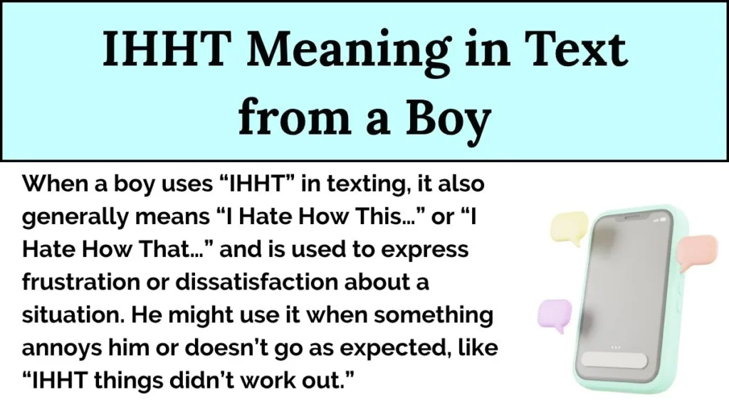 IHHT Meaning in Text from a Boy