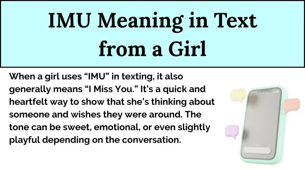 IMU Meaning in Text from a Girl