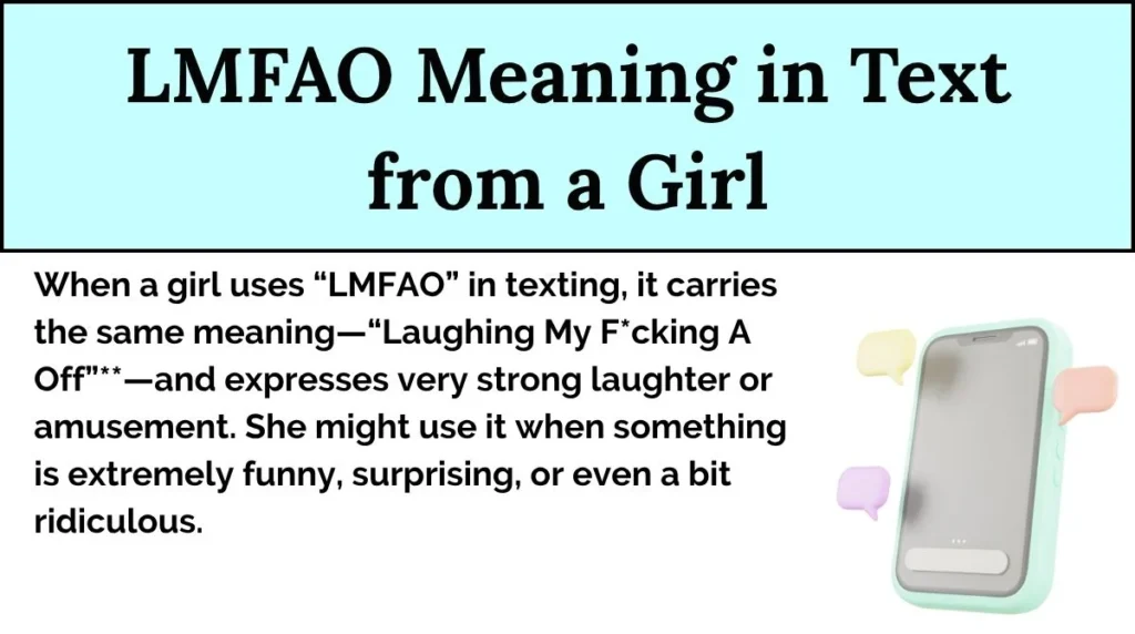 LMFAO Meaning in Text from a Girl
