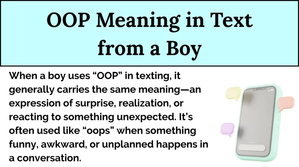 OOP Meaning in Text from a Boy