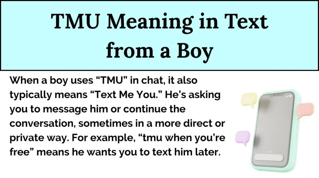 TMU Meaning in Text from a Boy