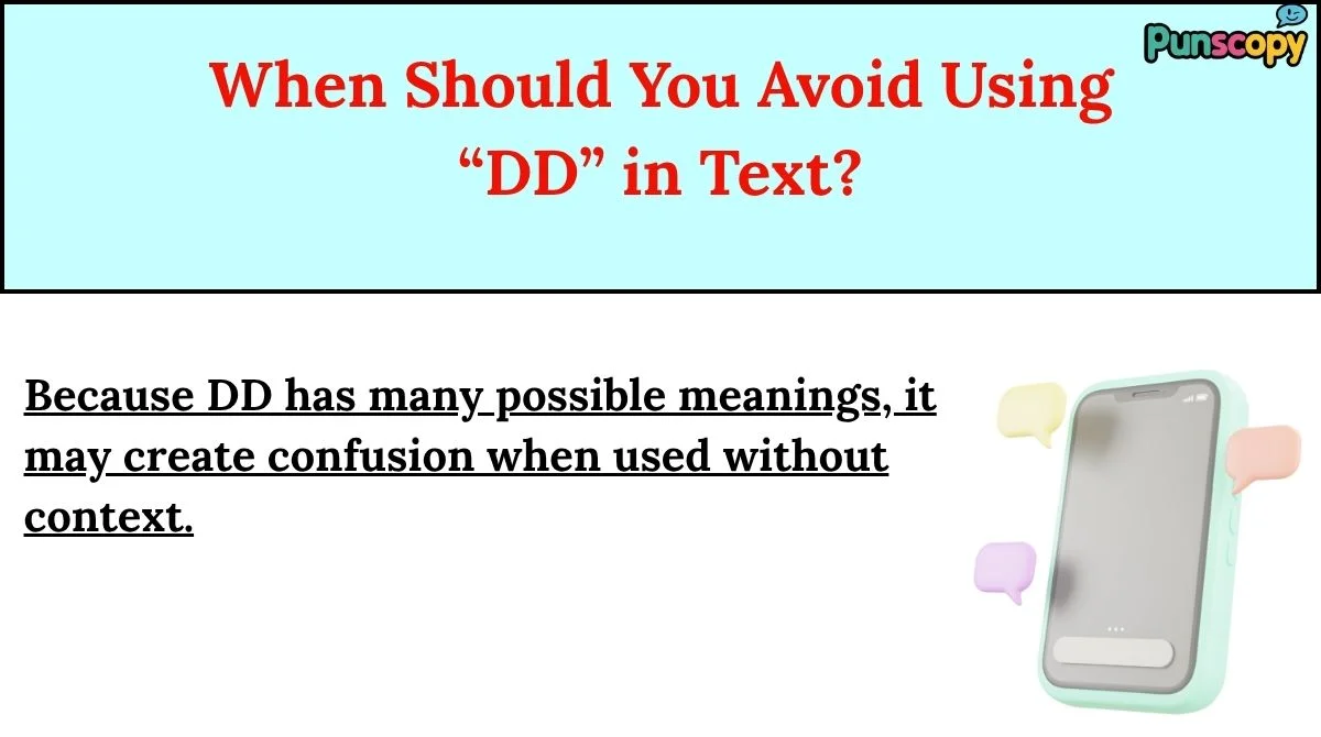 When Should You Avoid Using “DD” in Text?