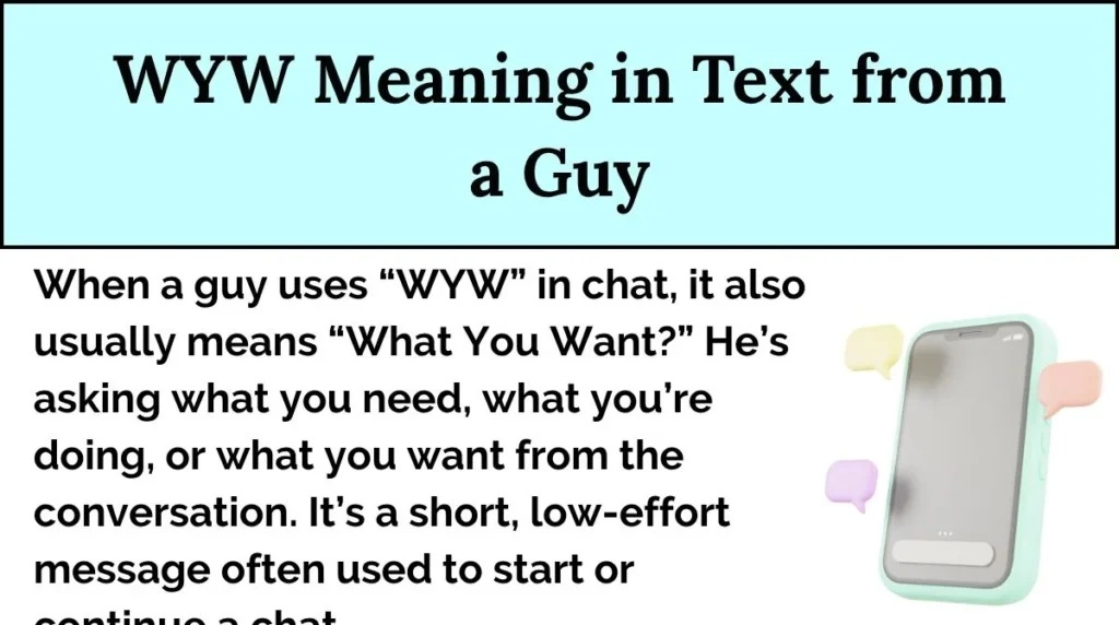 WYW Meaning in Text from a Guy