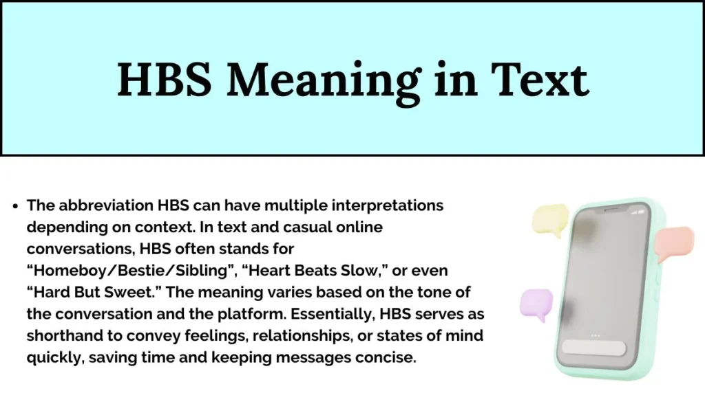 HBS Meaning in Text