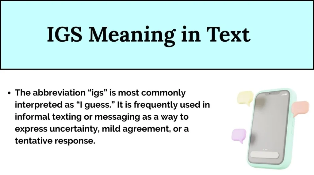 IGS Meaning in Text