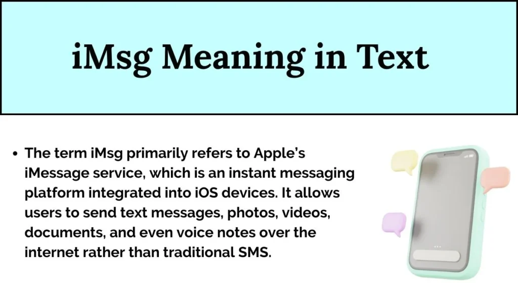 iMsg Meaning in Text