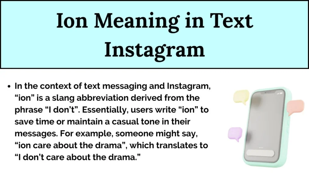 Ion Meaning in Text Instagram
