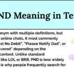 PND Meaning in Text